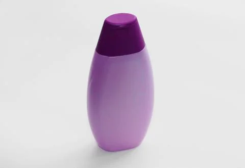 One plastic bottle on a white background. Bottle without label. Stock Photos