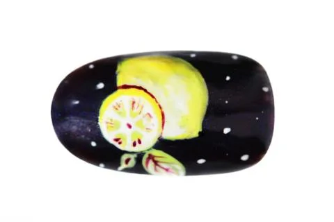 One plastic tip for nail extension and training in applying design while trai Stock Photos