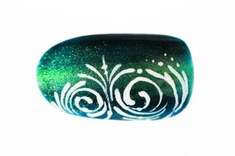 One plastic tip for nail extension and training in applying design while trai Stock Photos