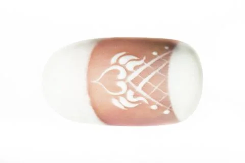 One plastic tip for nail extension and training in applying design while trai Stock Photos