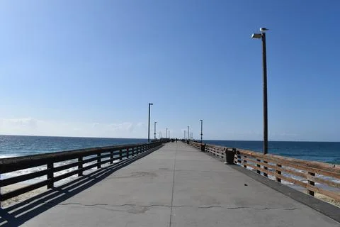 One-point Perspective Pier Stock Photos