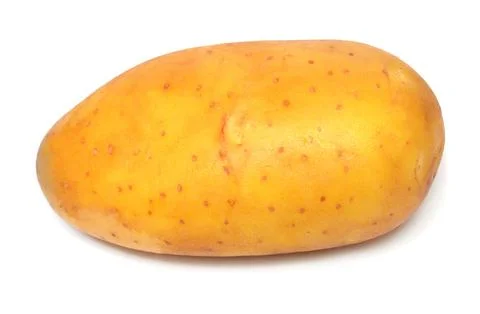 One potato macro isolated on white background Stock Photos