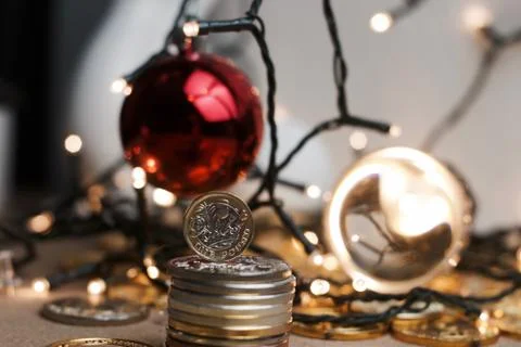 One pound coin Stock Photos