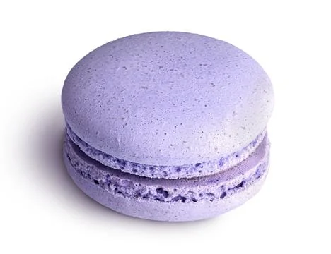 One purple macaroon angled view Stock Photos