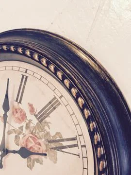 One Quarter of a Wall Clock Foto stock