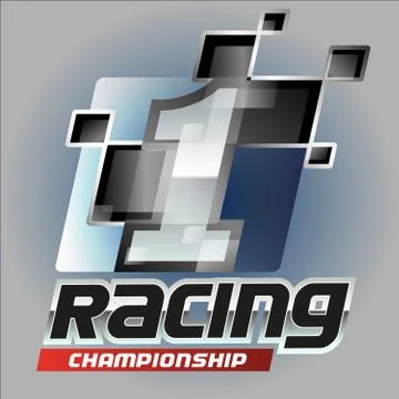 One racing symbol; Stock Illustration