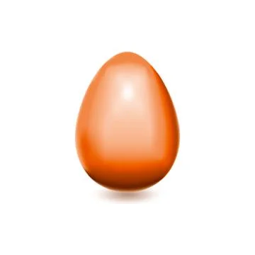 One realistic brown isolated close-up bird egg Stock Illustration