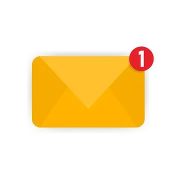 One realistic message on white background. Vector illustration. Stock Illustration