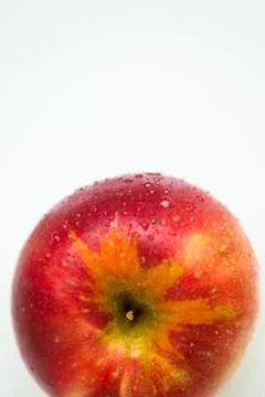 One red apple isolated on the white background Stock Photos