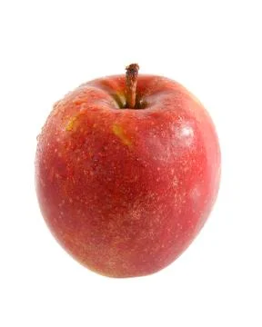 One red apple over white background Stock Photos