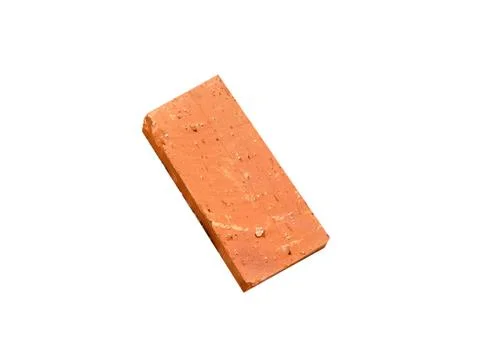 One red brick on white background Stock Photos