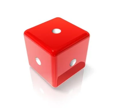 One red dice Stock Illustration