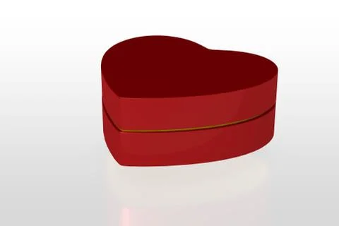 One red gift box Illustrazione stock
