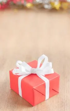 One red gift box Stock Photos