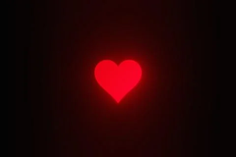 One Red Heart Stock Illustration
