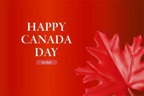 One red maple leaf down poster Stock Illustration