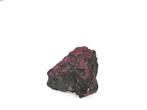 One red natural ruby in the rock Stock Photos