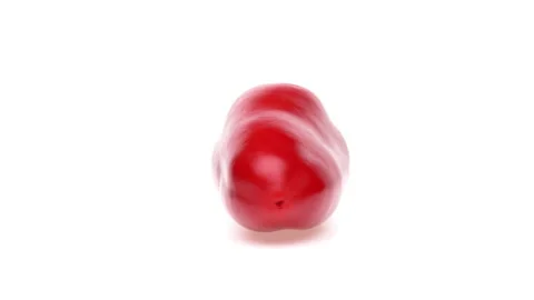 One red sweet pepper is rotating on white background. Stock Footage 159158697