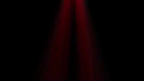 One Red Top Spot  Bright Light Stage Animation on Black Background Stock Footage 301576164