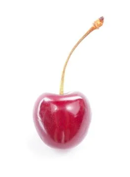 One ripe cherry. Stock Photos