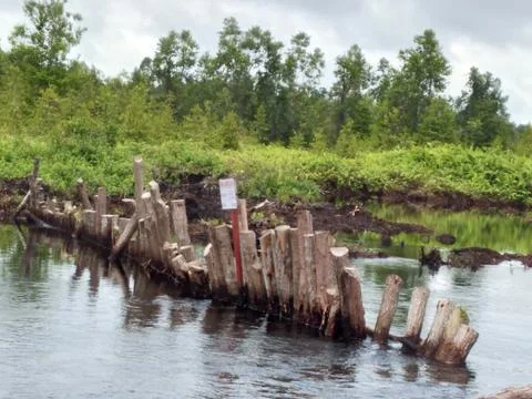 One of the river barrier Foto stock