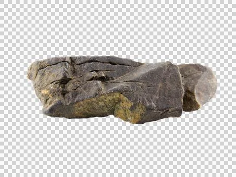 One rock isolated on white background. Stock Photos
