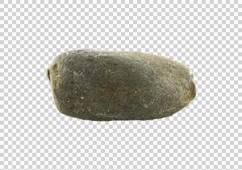 One rock isolated on white background. Stock Photos