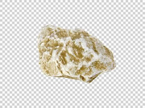 One rock isolated on white background.Selection focus. Stock Photos