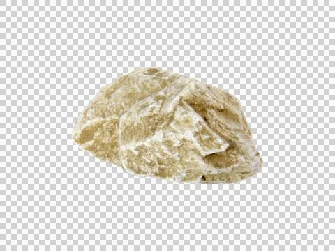 One rock isolated on white background.Selection focus. Stock Photos
