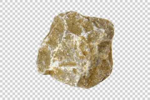 One rock isolated on white background.Selection focus. Stock Photos