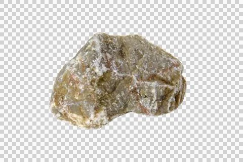 One rock isolated on white background.Selection focus. Stock Photos