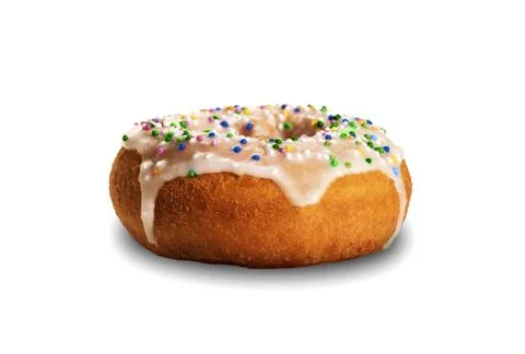 One roll bread isolated on white background Stock Photos