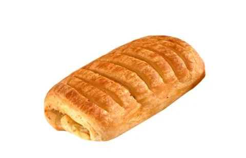 One roll bread isolated on white background Stock Photos