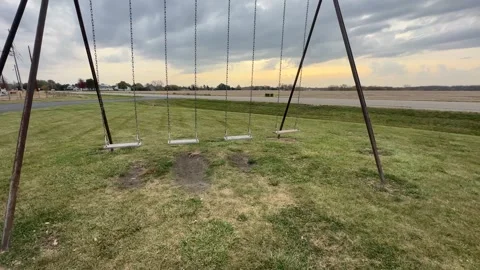 One Room Schoolhouse - Swing Set - October 27, 2024 - Bettendorf, Iowa Stock Footage 289910482