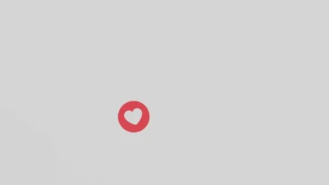 One like in a round frame takes off in a white background. Stock Footage 283354729