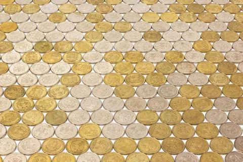 One rubl coins tile background Фото