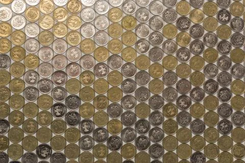One rubl coins tile background Stockfoto's