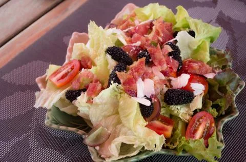 One salad on the table Stock Photos