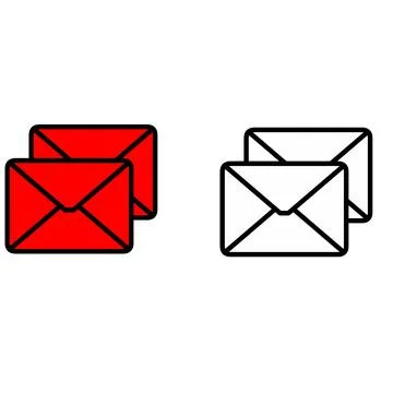 One set of envelopes. Stock Illustration