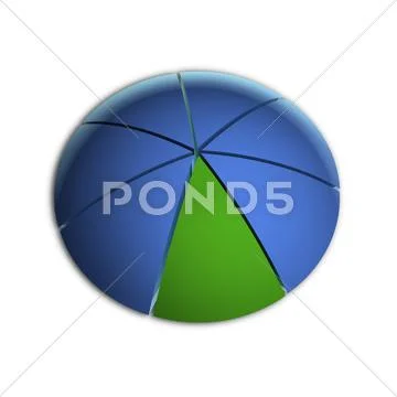 One seventh business pie chart Stock Illustration