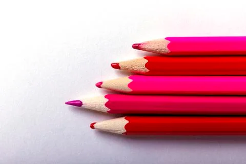 One sharpened pencil standing out from the blunt ones. It's easy to be beauti Stock Photos