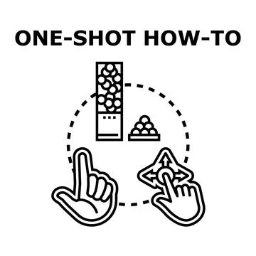 One shot how to guide illustration for efficiency Stock Illustration