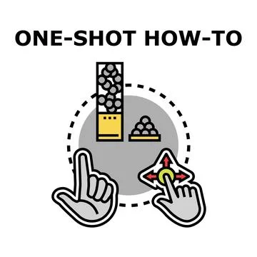 One shot how to guide illustration for efficiency Stock Illustration