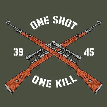 One shote one kill Stock Illustration