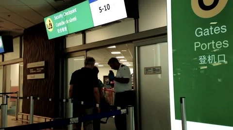 One side of gates security checkpoint Video stock 54024211