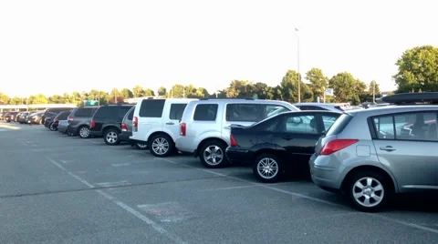 One side of parking lot Stock Footage 41643414