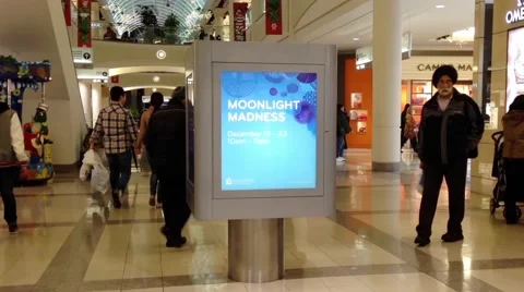 One side of people shopping inside Burnaby shopping mall Stock Footage 51801133