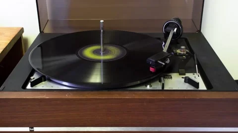 One Side of a Record Stock Footage 47620934