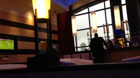 One side of restaurant Stock Footage 37279215