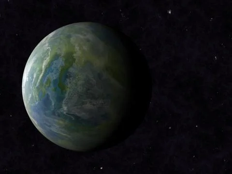 One side shadow of earth planet. cosmos sky backgrounds Stock-Illustration